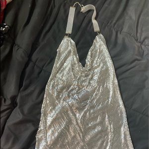 Silver shinny dress